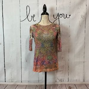 Sledge Embellished Multicolor Shirt Med Large